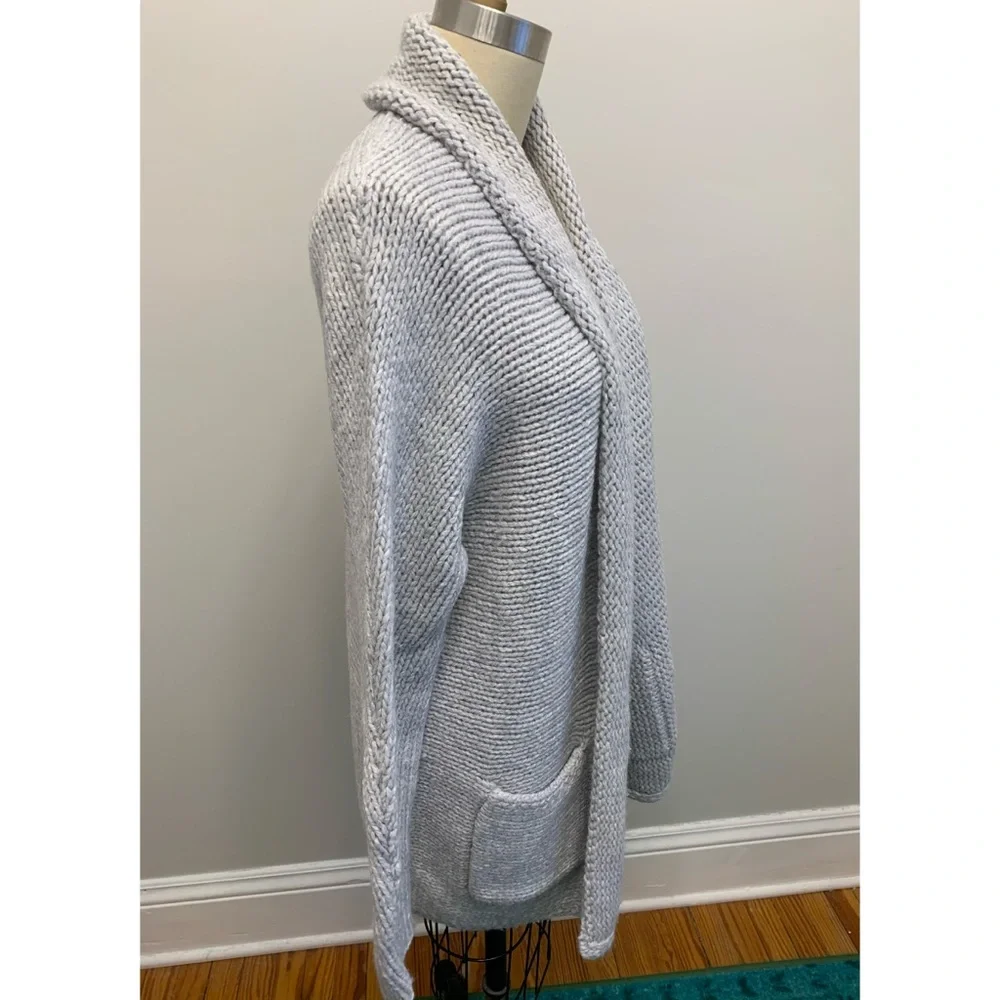 Gap Chunky Shawl Collar Cardigan Sweater Grey - Picture 3 of 10